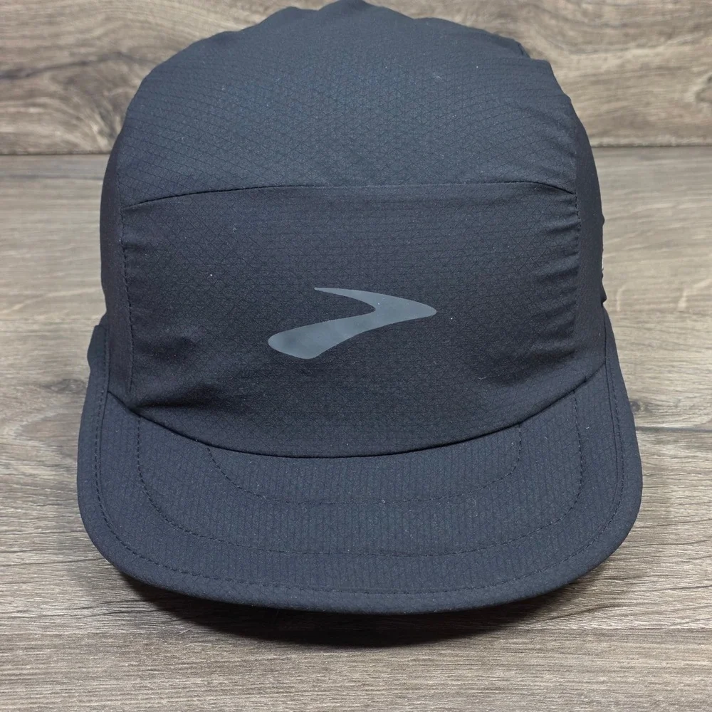 Brooks Hat Cap Fitted Propel Black Mens Running Athletic Packable Camp Strava